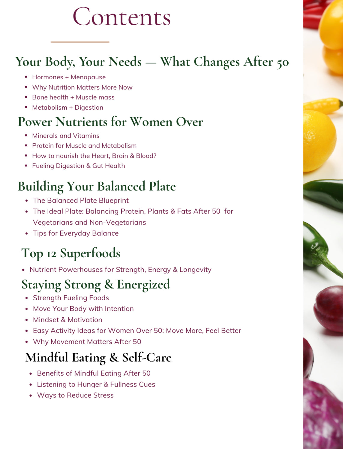 Nourish & Thrive Nutrition Guide for Women 50+
