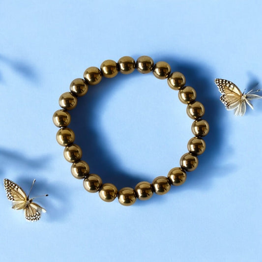 Golden Hematite Gemstone Bracelet